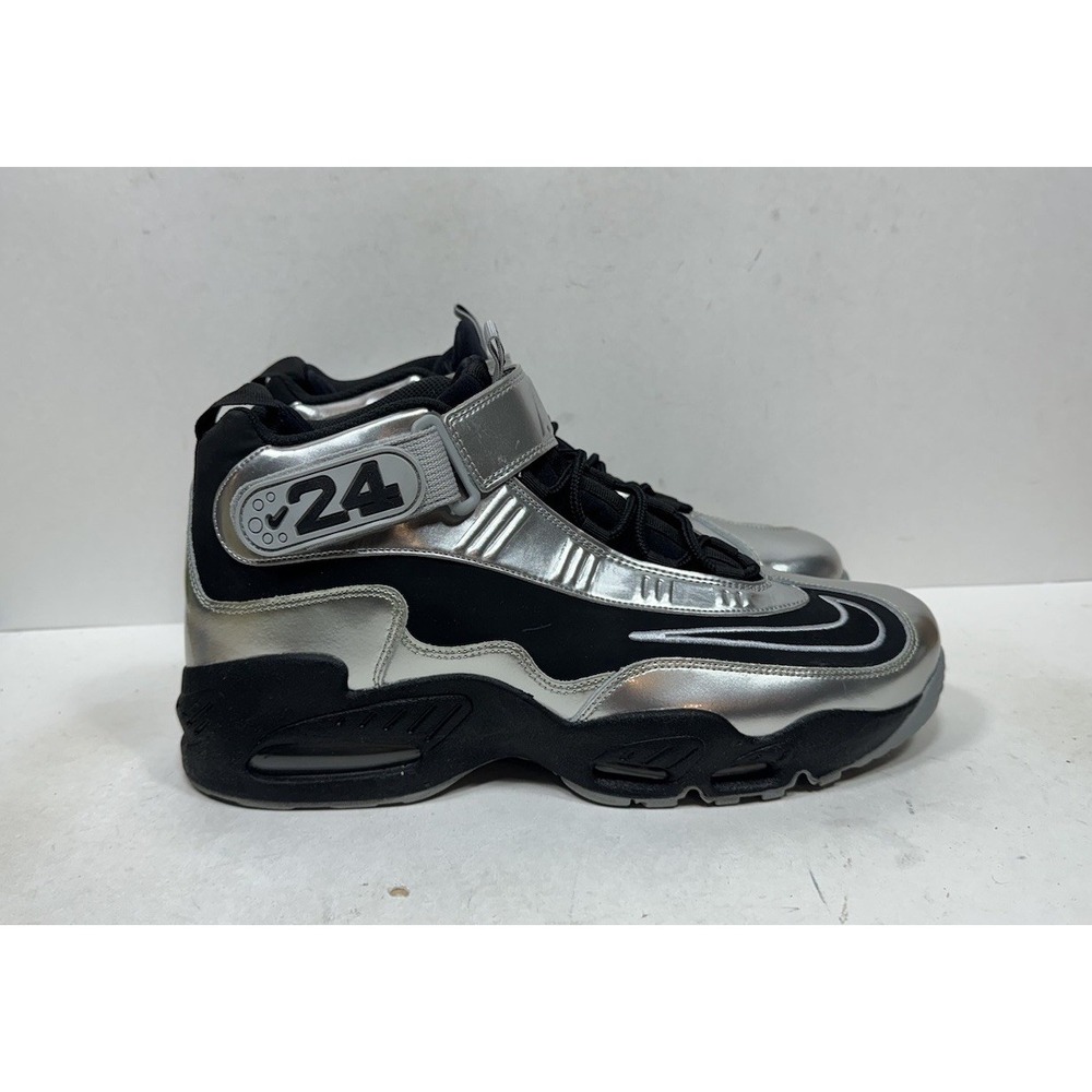 Nike Air Griffey Max 1 Men's Size 11.5 Black Metallic Silver 354912-011 Shoes